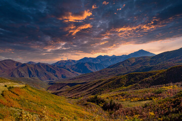 Storm over mountains 