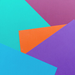 Abstract geometric colorful paper background. Blue,purple,orange and red colors texture for design...