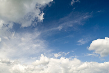 Blue sky and clouds - empty cloudscapes 