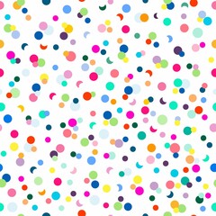 Confetti seamless pattern. Great design for any purposes.