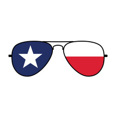 cool aviator sunglasses with texas state flag