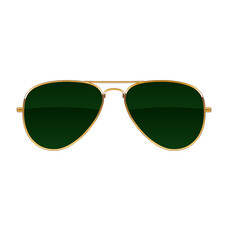 cool aviator sunglasses green lenses gold frames