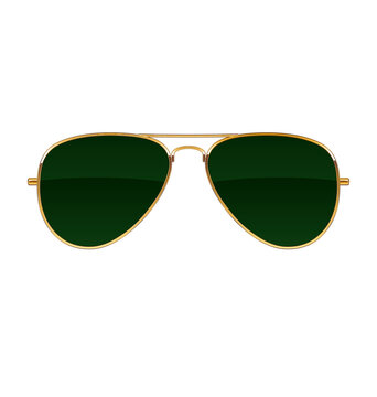 cool aviator sunglasses green lenses gold frames