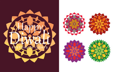 diwali celebration and mandalas