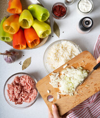 Step by step recipes. Homemade stuffed peppers. Instructions