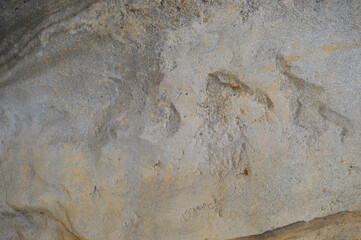 Closeup on rocks - Natural wall with stones - Texture