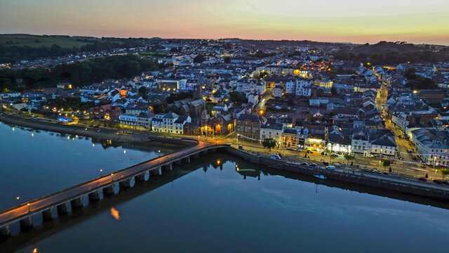 sunset over the river