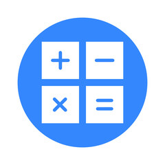 Fototapeta premium Accounting calculation key sign icon (Circle version icon)