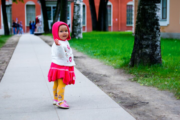 girl playing in the street