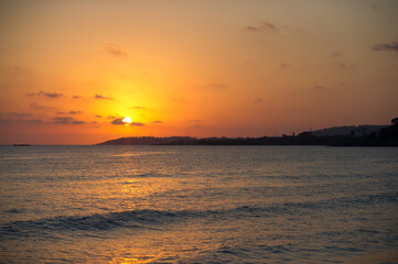 sunset on the beach