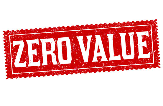 Zero value grunge rubber stamp on white background, vector illustration	