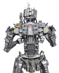 super droid is ready to fight rear view