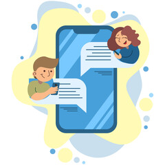 world communication smartphone chat on the internet