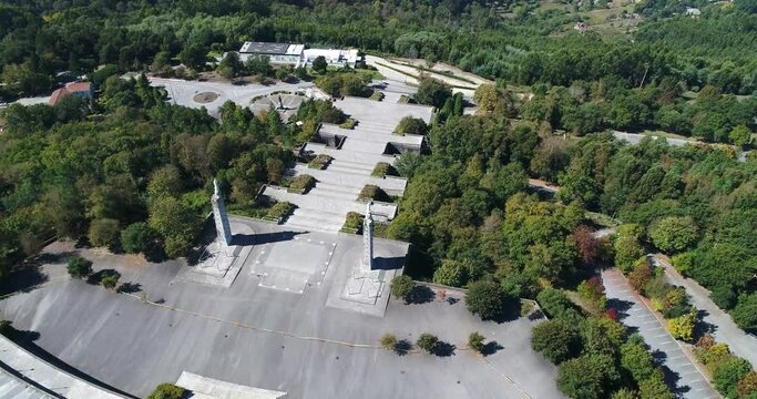 Aerial plan of the climb to the Sanctuary of Our Lady of Sameiro