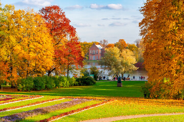 Catherine park in autumn, Tsarskoe Selo (Pushkin), Saint Petersburg, Russia