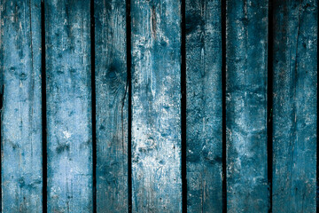Blue grunge texture wooden planks backdrop