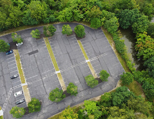 aerial view of empty parking lot outdoor © nd700