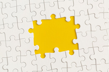 The frame of the puzzle for text.