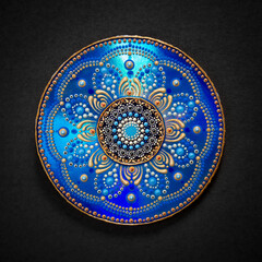 Mandala. Spot painting. Handiwork