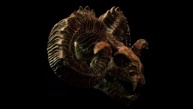 Scary Goat Skull VJ Loop &ndash; is a cool scary animation of devil goat skull. It is perfect to use on VJ thematic sets, metal and gothic festivals, halloween parties or your performances.
