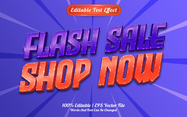 Shop now text effect template style