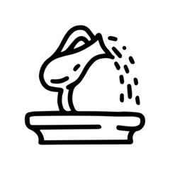 pot fountain line vector doodle simple icon