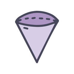 spherical sector color vector doodle simple icon