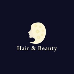 Minimalist and elegant hair and beauty logo. Vector illustration for logo or icon 