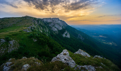 Sunset at the mountain