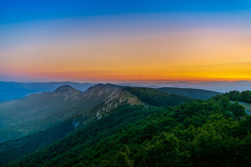 Sunset at the mountain