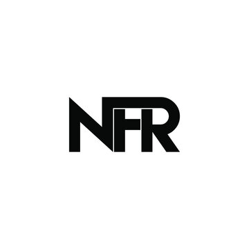 nfr initial letter monogram logo design