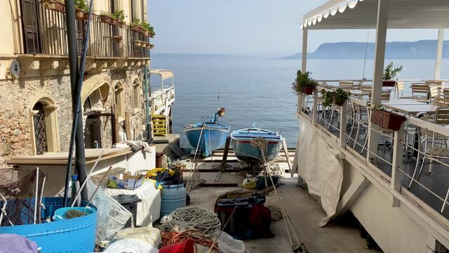 Scilla, Italy, view of the typical street of Chianalea
