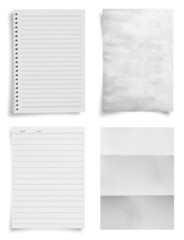 ripped paper on white background and have copy space for design in your work