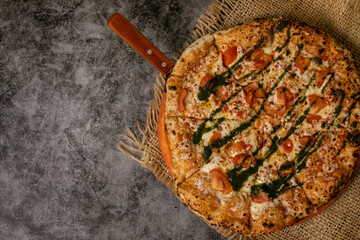 Neapolitan-style baked pizza, margarita