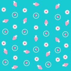 flowers pattern with leaves and background spring and winter design