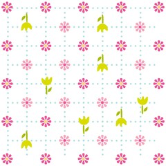 flowers pattern with leaves and background spring and winter design