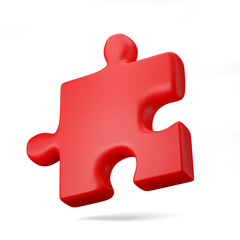 Fototapeta premium puzzle logic and problem solving symbol 3d rendering 3d icon 3d illustration isolated