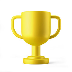 golden competition trophy cup 3d rendering 3d icon 3d illustration isolated