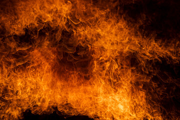 Obraz premium Fire flames,Fire flames on a black background.