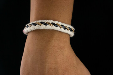 white bracelet