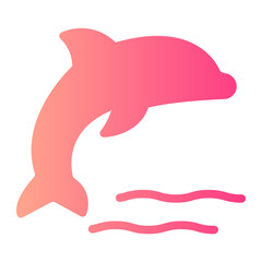 dolphin gradient icon
