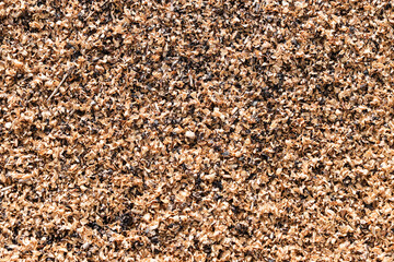 Discarded dry coffee straw, which is left over from the grain processing, when dehydrated pulp is extracted from the dried fruit. From this process, the clean seed is obtained, ready to be roasted.