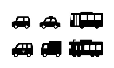 It is vector. Vehicle icon set.