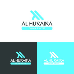 business logo design by ah letters flat minimal vintage elegant 