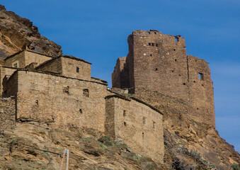 Fototapeta na wymiar village in mountain high atlas morocco