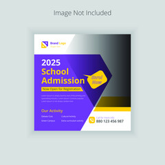 School admission social media post design for promotion 