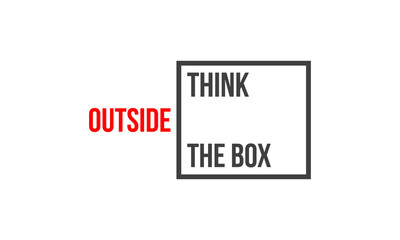 think outside the box, flat vector infographic for social media or web banner template