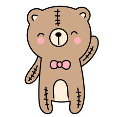 teddy bear doll doodle 