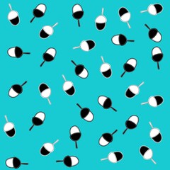 Cute acorn design pattern with sky background fashion style