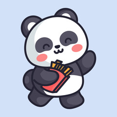 cute panda is posing adorable